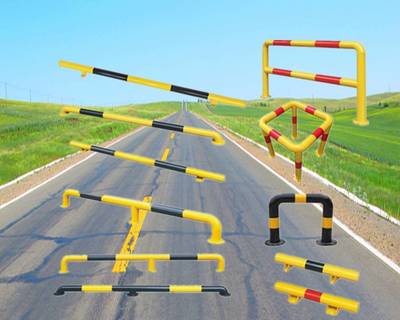 交通设备新规范 U型黄黑挡车杆在停车场车位防撞中的应用与美观设计